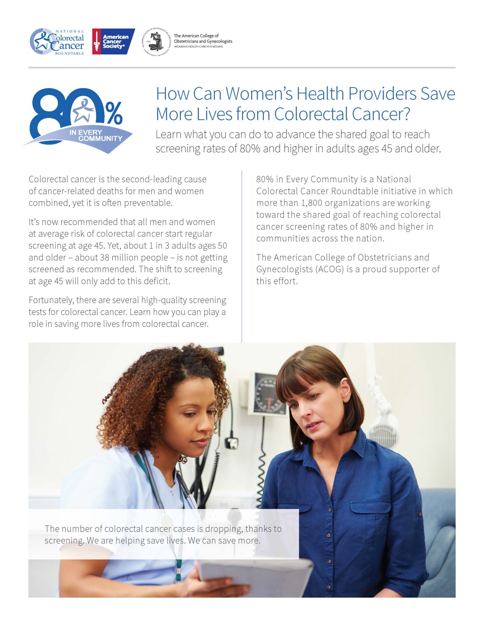 How Can Women’s Health Providers Save More Lives from Colorectal Cancer?